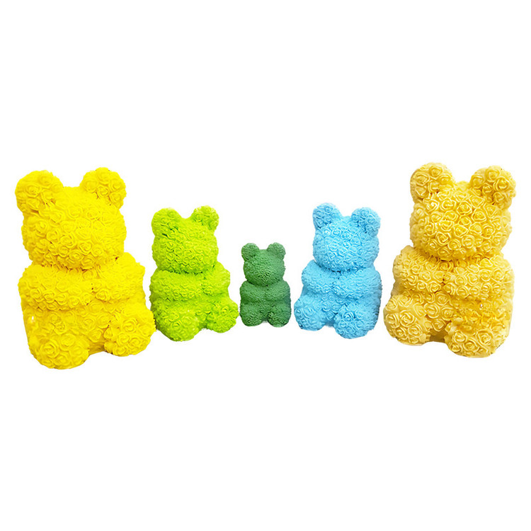 قالب شمع مدل خرس تدی گل گلی کد C 06CM