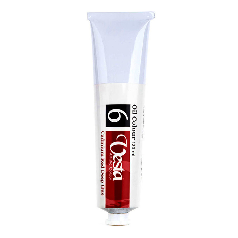 رنگ روغن وستا مدل Cadmium Red Deep Hue 6 حجم 120 میلی لیتر