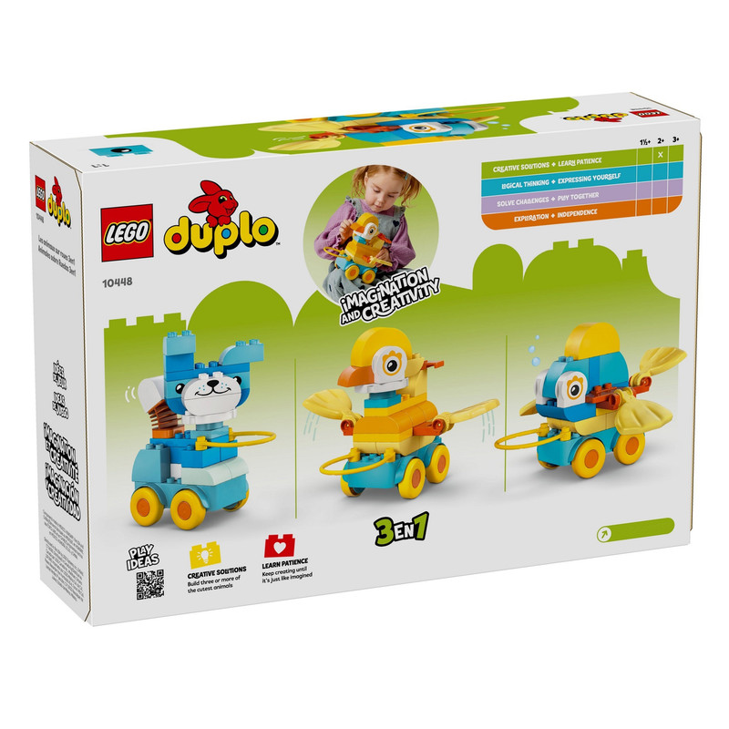 لگو 58 تکه سری Duplo مدل 3in1 Animals on Wheels کد 10448