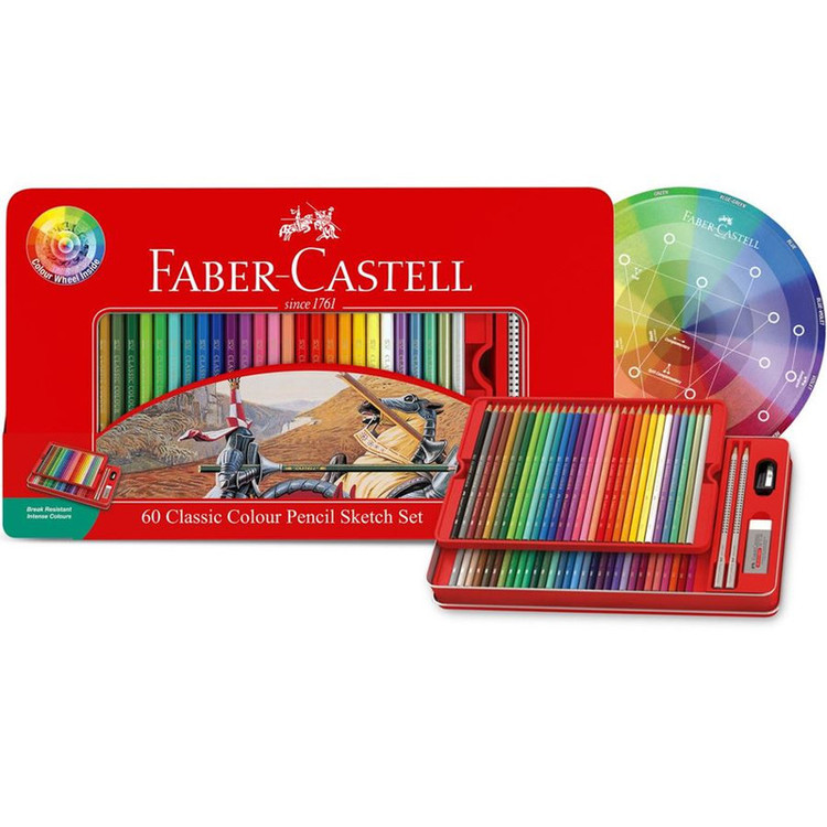 مداد رنگی 60 رنگ فابر کاستل مدل CLASSIC کد 115893