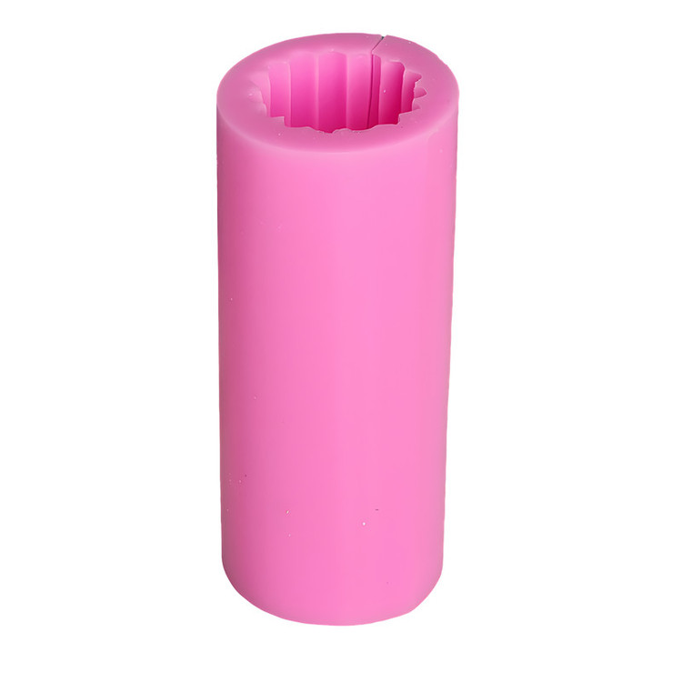 قالب شمع مدل استوانه شیاردار طرح کله قندی کد C 15CM