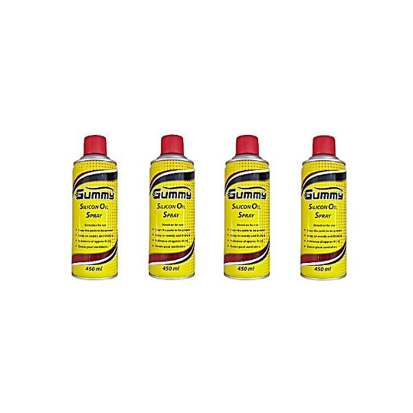 اسپری روان کننده مدل SILICON OIL حجم 450 میلی لیتر مجموعه 4 عددی