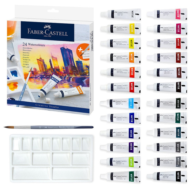 آبرنگ 24 رنگ فابر کاستل مدل CREATIVE STUDIO