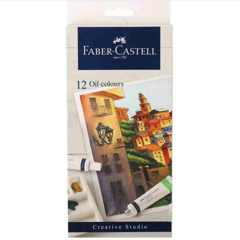 رنگ روغن فابر کاستل مدل CREATIVE STUDIO حجم 9 میلی لیتر بسته 12 عددی