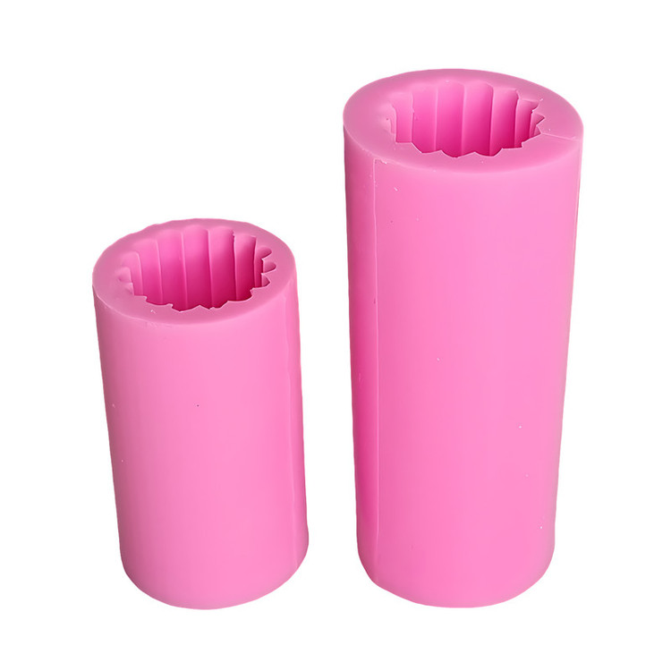 قالب شمع مدل استوانه شیاردار کد C 10-15CM مجموعه 2 عددی
