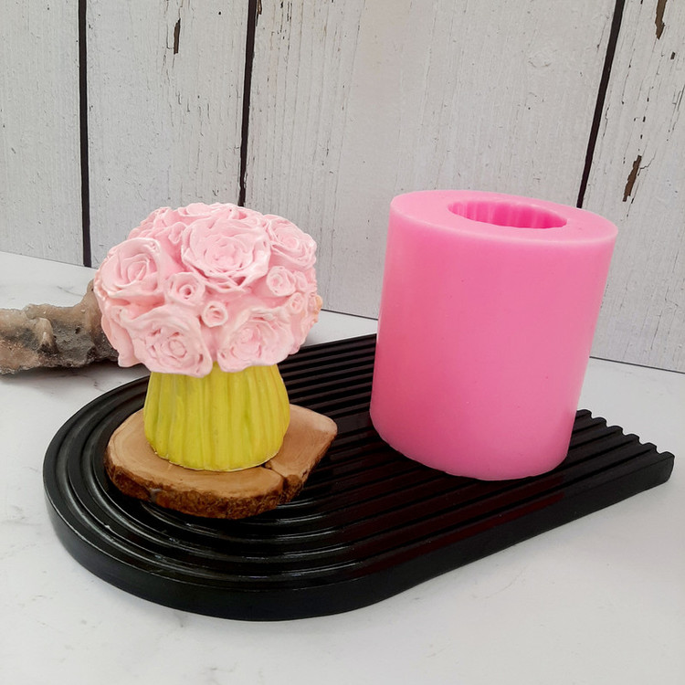 قالب شمع مدل دسته گل رز