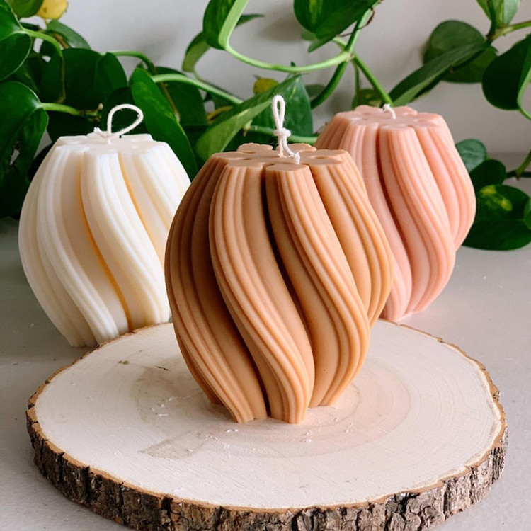قالب شمع مدل گوی اسپیرال کد 08cm