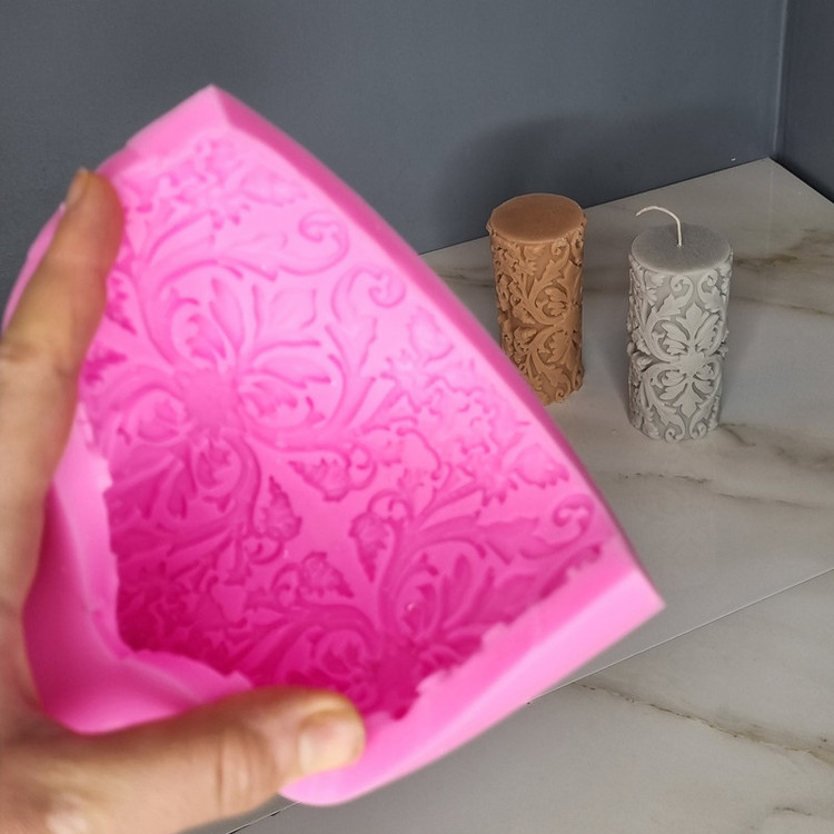 قالب شمع مدل استوانه منبت کد C 13CM