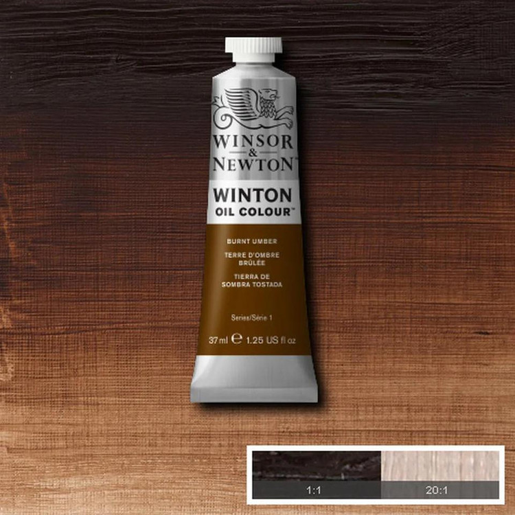 رنگ روغن وینزور اند نیوتون مدل وینتون کد BURNT UMBER 3 حجم 37 میلی لیتر