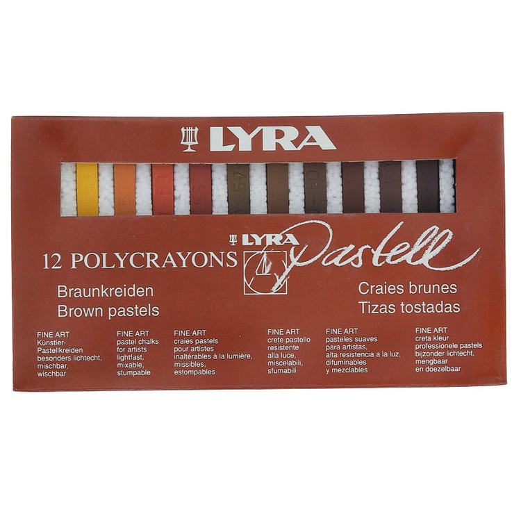 پاستل گچی لیرا مدل Polycrayons بسته 12 عددی