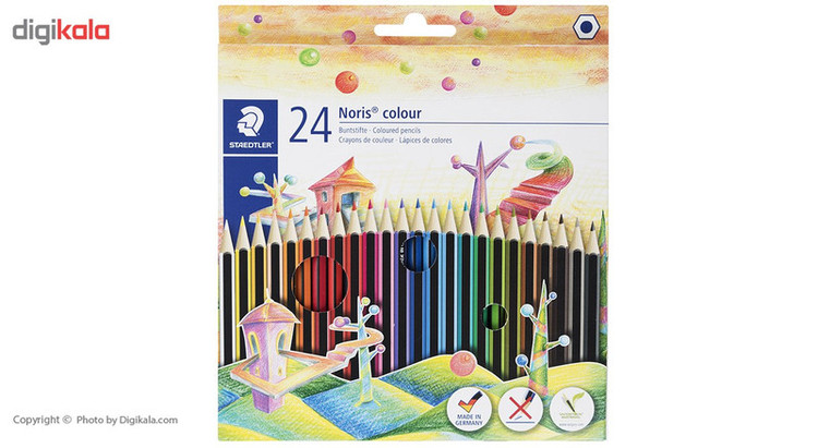 مداد رنگی 24رنگ استدلر مدل Noris Colour 185 C24