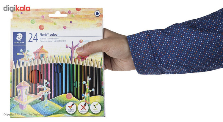 مداد رنگی 24رنگ استدلر مدل Noris Colour 185 C24