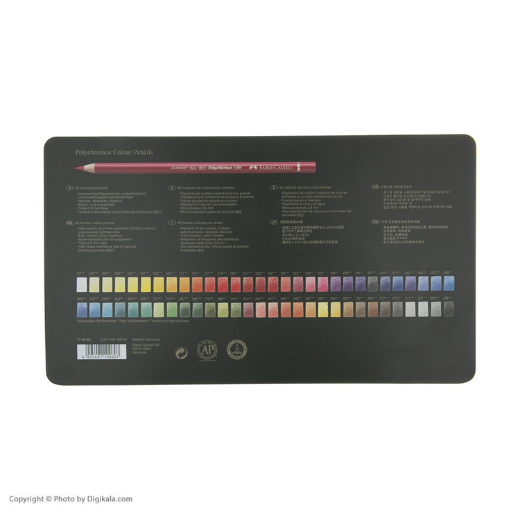 مداد رنگی 60 رنگ فابر-کاستل مدل Polychromos
