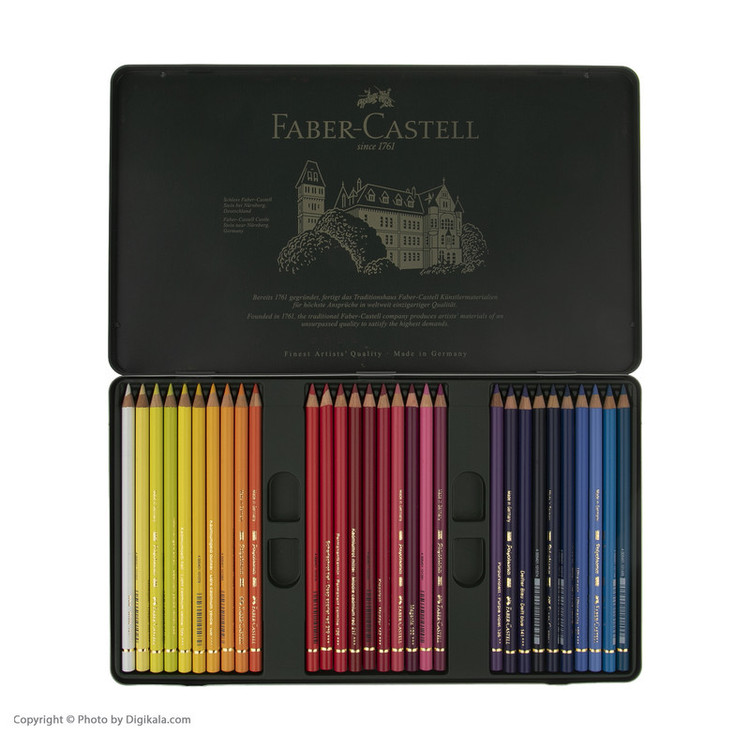 مداد رنگی 60 رنگ فابر-کاستل مدل Polychromos