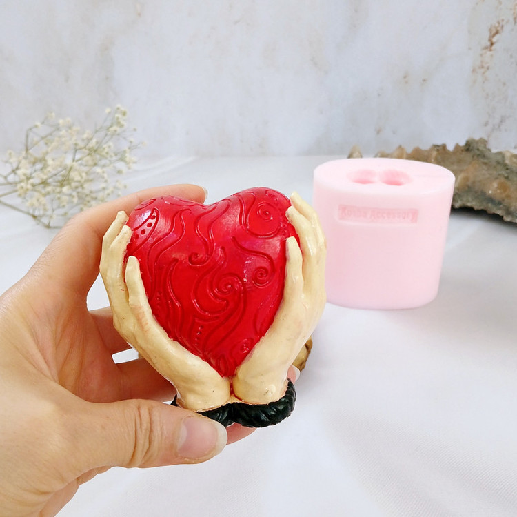 قالب شمع کوشا اکسسوری مدل قلب ژورنالی