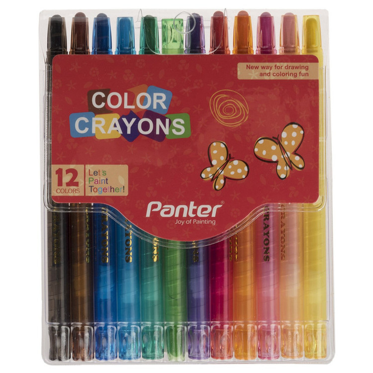 مداد شمعی 12 رنگ پنتر مدل Color