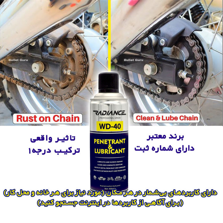 اسری زوان کننده و زنگ بر رادیانس مدل WD-40 حجم 400 میلی لیتر بسته 6 عددی