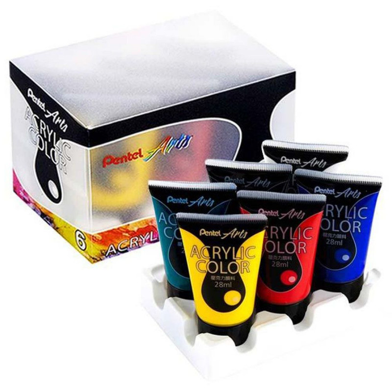 رنگ اکریلیک پنتل مدل Pro Artist حجم 28 میلی لیتر بسته 6 عددی