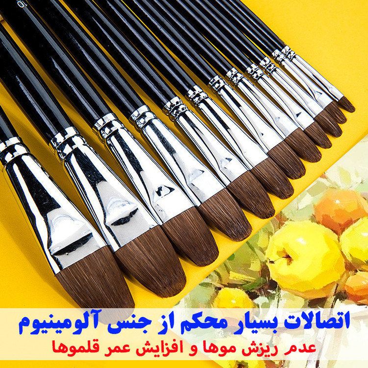 ست قلمو زبان گربه ای بورنس مدل موی گرگ کد Wolf-FR6 بسته 6 عددی
