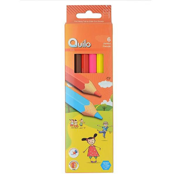 مداد رنگی 6 رنگ کوییلو مدل JOMBO
