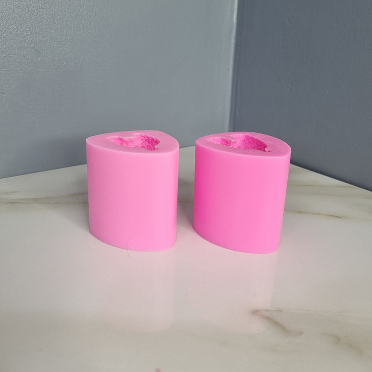 قالب شمع مدل خرس تدی گل گلی و گل گلی قلب به دست کد C 06CM مجموعه دو عددی