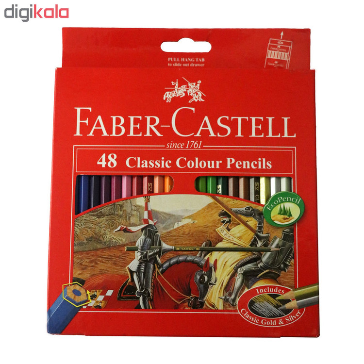 مداد رنگی 48 رنگ فابر-کاستل مدل Classic 858
