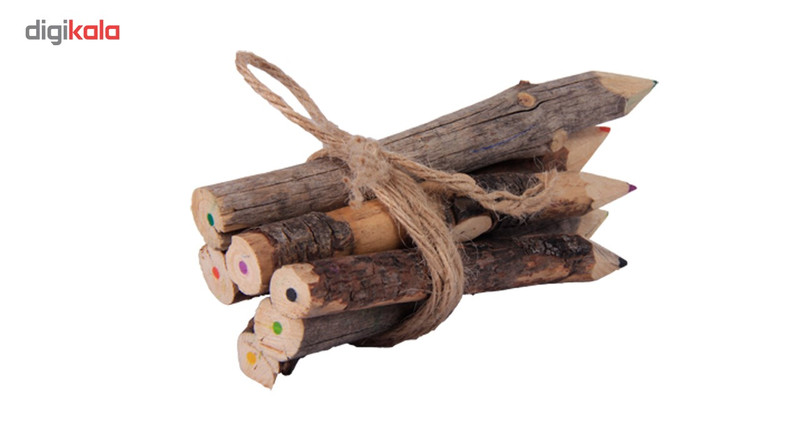مداد رنگی چوبی 6 رنگ گالری روح چوب مدل sowag-wa-001