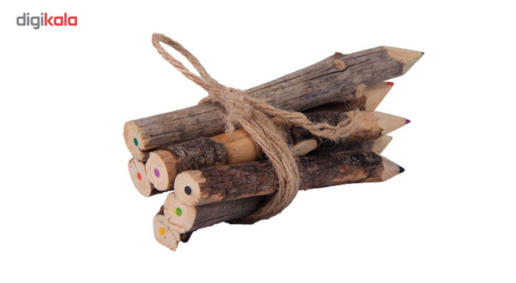 مداد رنگی چوبی 6 رنگ گالری روح چوب مدل sowag-wa-001