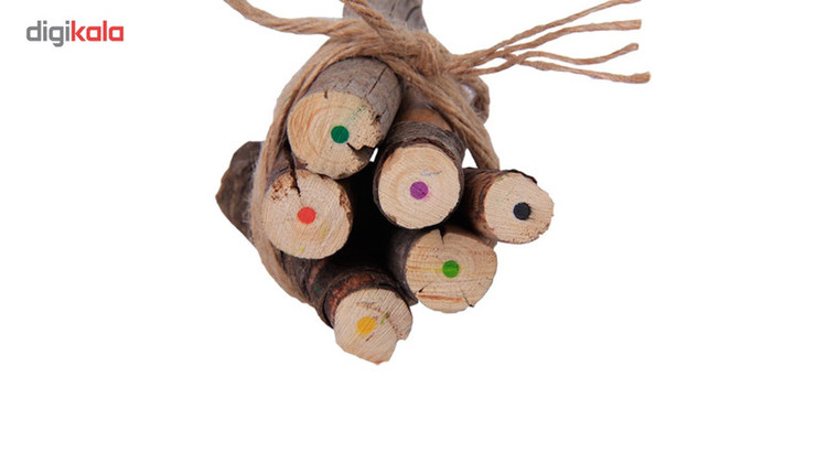 مداد رنگی چوبی 6 رنگ گالری روح چوب مدل sowag-wa-001