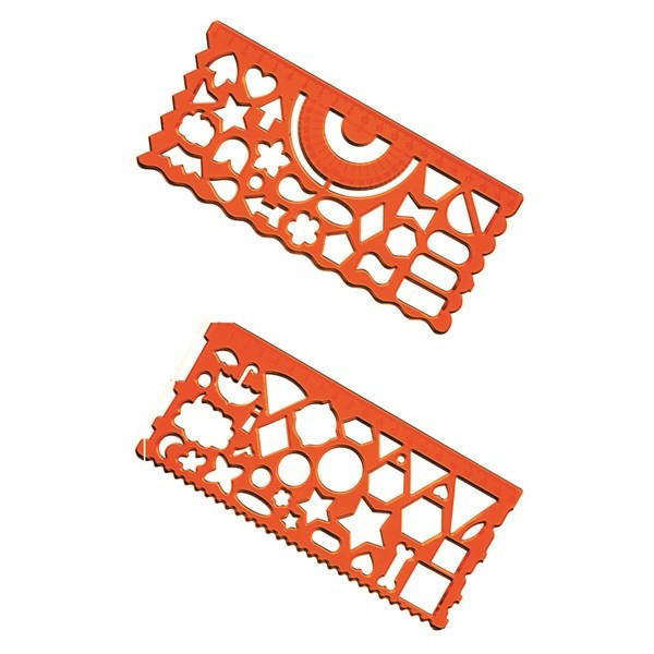 خط کش و شابلون فرمینو مدل Flexible کد1287 بسته 2 عددی