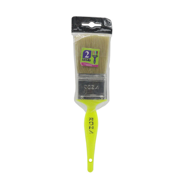 قلم مو نقاشی رزا مدل پلاستیکی کد YP-ROGHANI-70MM/2INCH سایز 2 اینچ