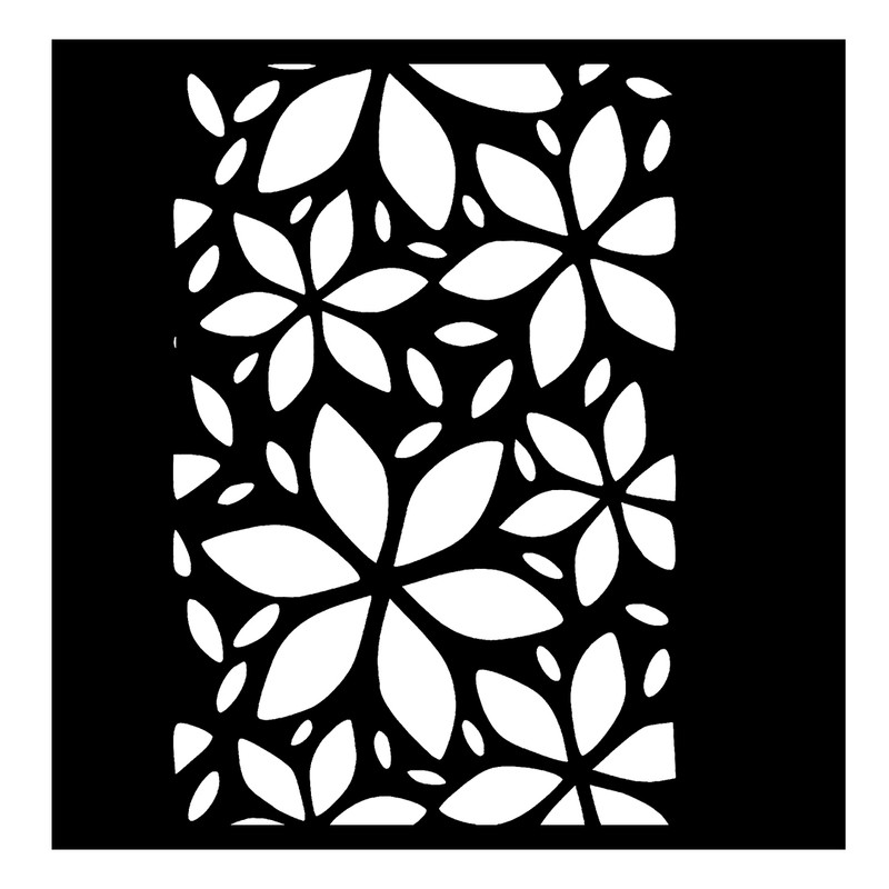 شابلون باتیس آرت طرح گل کد 438