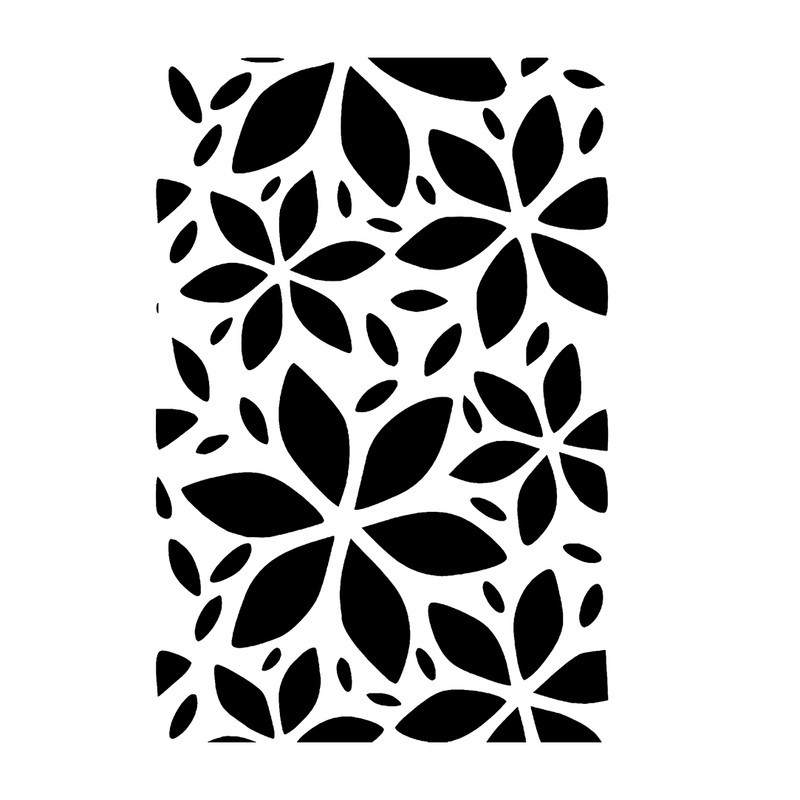 شابلون باتیس آرت طرح گل کد 438