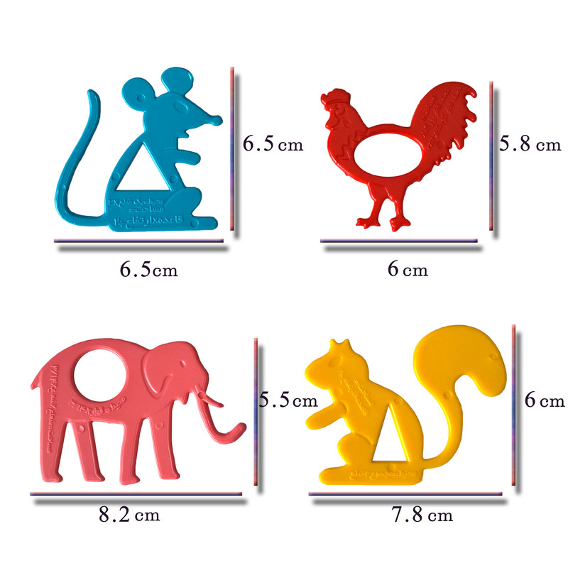 شابلون دانشمند مدل باغ وحش اشکال هندسی کد C4 مجموعه ده عددی