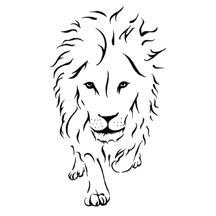 شابلون باتیس آرت طرح شیر کد 082