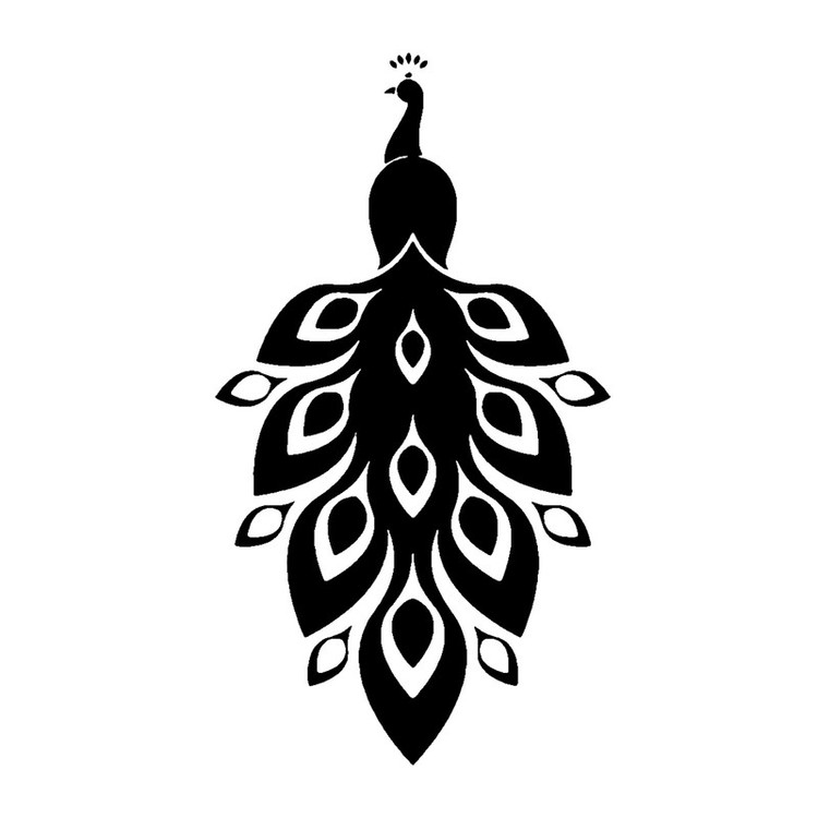 شابلون باتیس آرت طرح طاووس کد 443