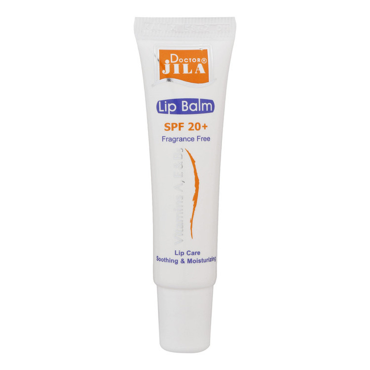 بالم لب نرمکننده و مرطوبکننده دکتر ژیلا مدل w01 با SPF 20، حاوی ویتامین A و E، روغن آووکادو و جوجوبا، محافظت در برابر اشعه UV و بدون الکل، وزن 12 گرم، مناسب رفع ترک لب