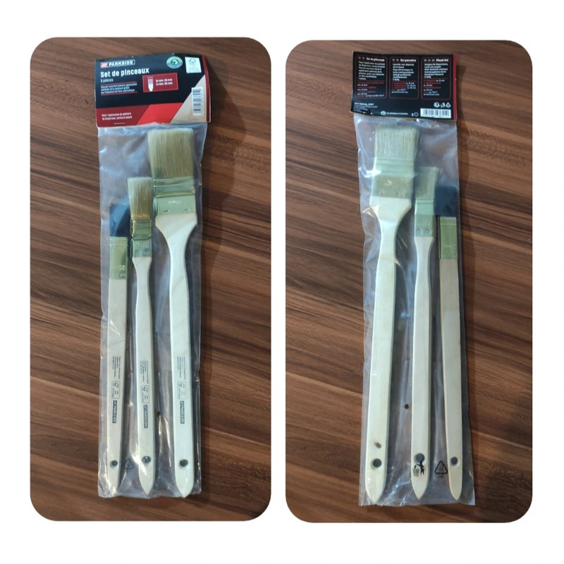 قلم مو نقاشی پارکساید مدل PA 21133595 مجموعه 3 عددی