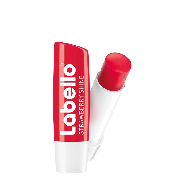 بالم لب لابلو مدل Strawberry Shine با رایحه توتفرنگی، پوشش درخشان، محافظ رطوبت، نرمکننده و فناوری Hydra IQ برای جلوگیری از خشکی و ترک لب