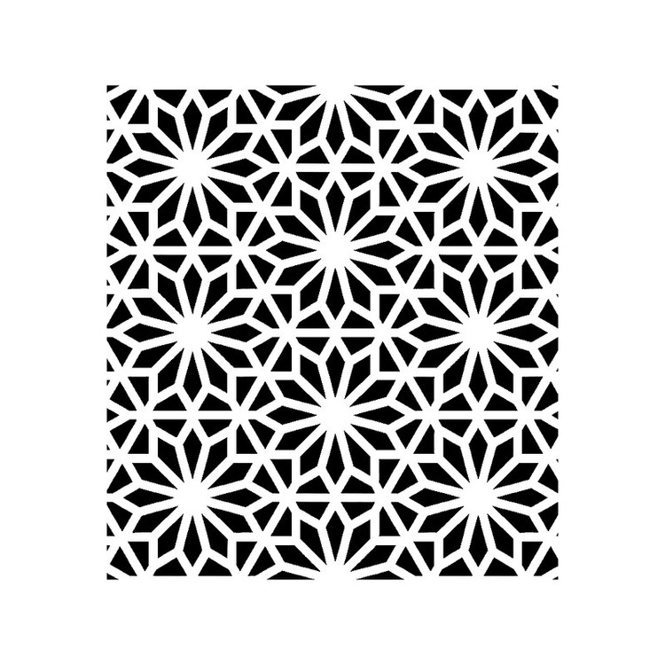 شابلون باتیس آرت طرح اسلیمی کد 026