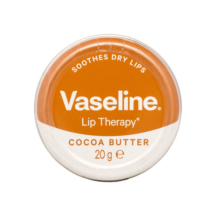بالم لب مرطوبکننده وازلین مدل Cocoa Butter وزن 20 گرم با کره کاکائو، ترمیمکننده سریع ترک لب، محافظ در برابر باد و خشکی، فاقد الکل و با رایحه ملایم