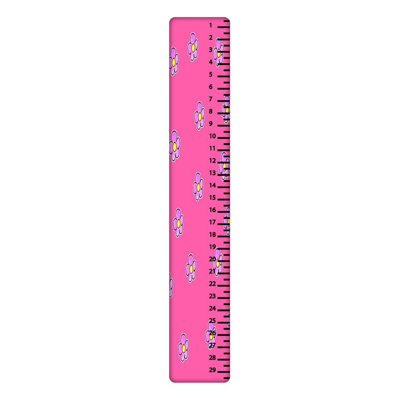 خط کش 30 سانتی متر طرح گل کد 953