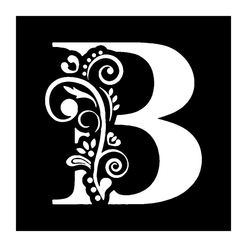 شابلون باتیس آرت طرح حرف B کد 796