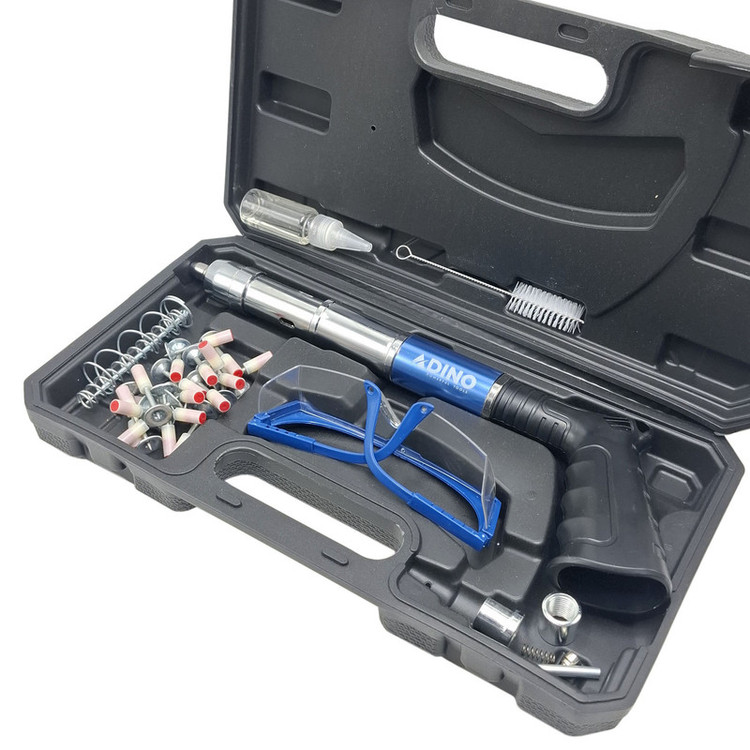میخ کوب صنعتی دینو مدل Powerful tool سایز 20- 50 میلی متر به همراه 20 عدد میخ چاشنی مجموعه 30 عددی