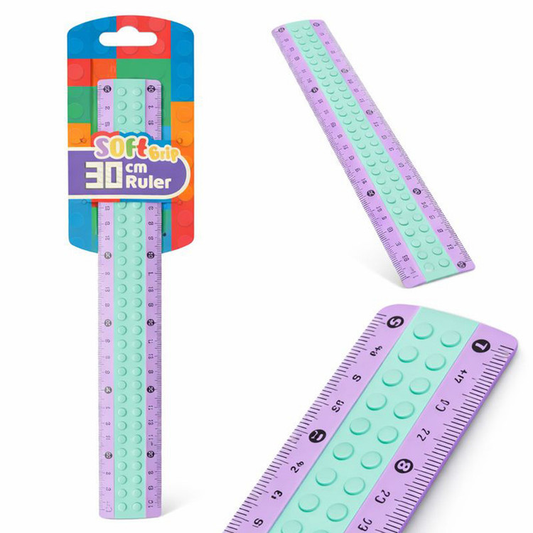 خطکش 30 سانتیمتری اسکول فنس مدل Soft Grip