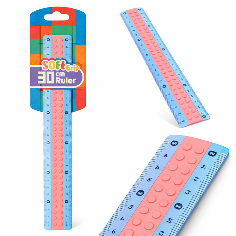 خطکش 30 سانتیمتری اسکول فنس مدل Soft Grip