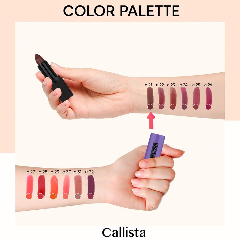 رژ لب جامد کالیستا سری Hydra Color شماره C21