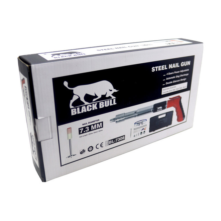 میخ کوب صنعتی بلک بول مدل YP-BL7308-STEEL NAIL GUN سایز 42-25 میلی متر مجموعه 10 عددی
