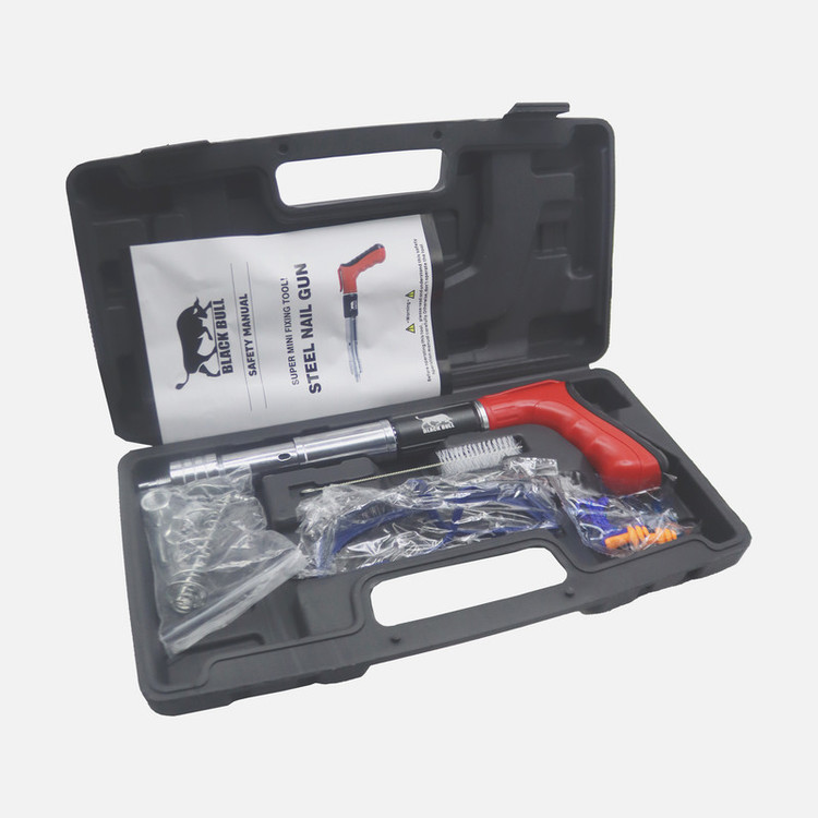 میخ کوب صنعتی بلک بول مدل YP-BL7308-STEEL NAIL GUN سایز 42-25 میلی متر مجموعه 10 عددی