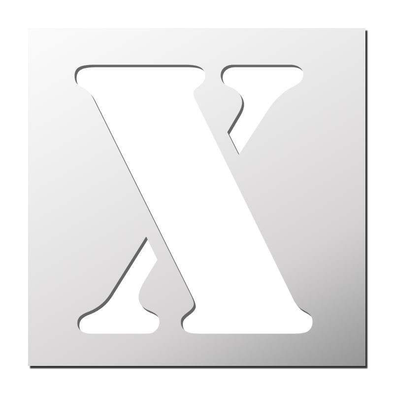 شابلون دکو رستا مدل حروف انگلیسی X کد S411